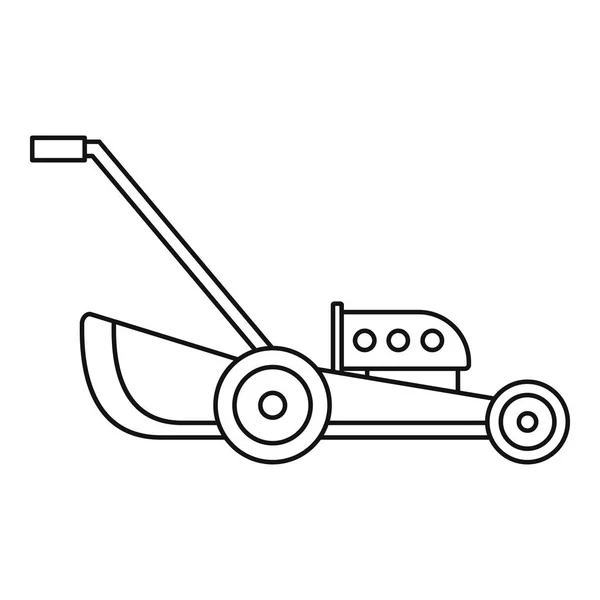 Benzine gras snijden machine-symbool, Kaderstijl — Stockvector