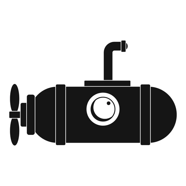 Pequeño icono submarino, estilo simple — Vector de stock