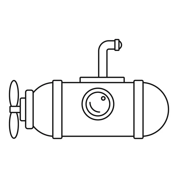 Liten ubåt ikon, dispositionsformat — Stock vektor