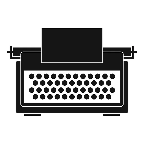 Icono de máquina de escribir vintage, estilo simple — Vector de stock