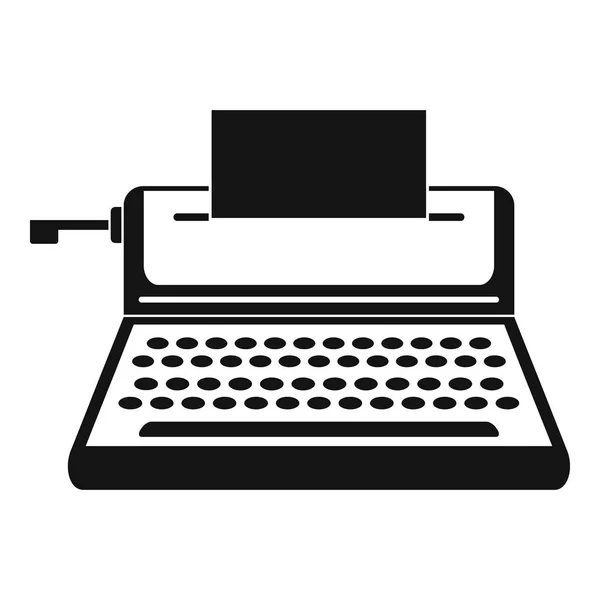 Pequeño icono de la máquina de escribir, estilo simple — Vector de stock
