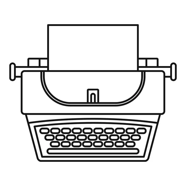 Icône de machine à écrire soviétique, style contour — Image vectorielle