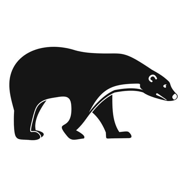 Niedźwiedź polarny ikona, prosty styl — Wektor stockowy