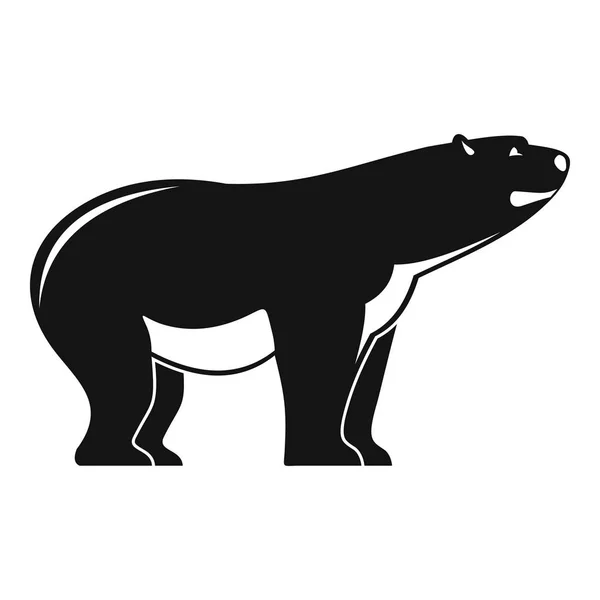 Regarder l'icône de l'ours polaire, style simple — Image vectorielle