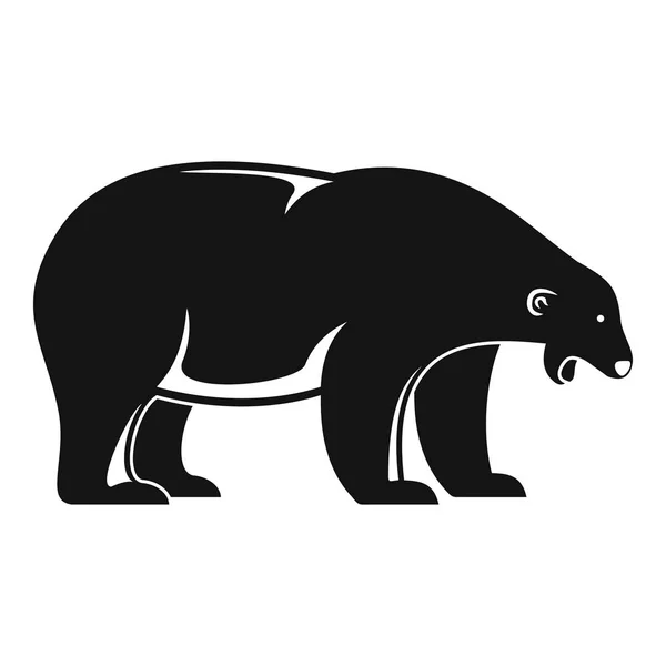 Oso polar aullido icono, estilo simple — Archivo Imágenes Vectoriales