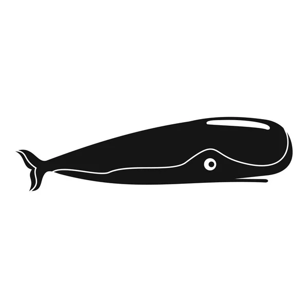 Icône de baleine à sperme, style simple — Image vectorielle