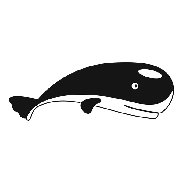 Zoogdier walvis pictogram, eenvoudige stijl — Stockvector