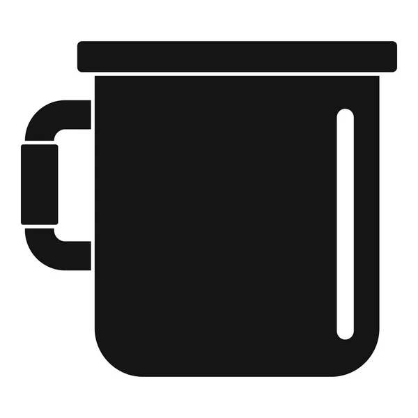 Camp cup ikon, enkel stil — Stock vektor