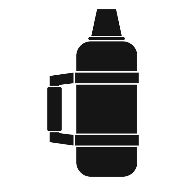 Camp thermos icon, simple style — Stock Vector