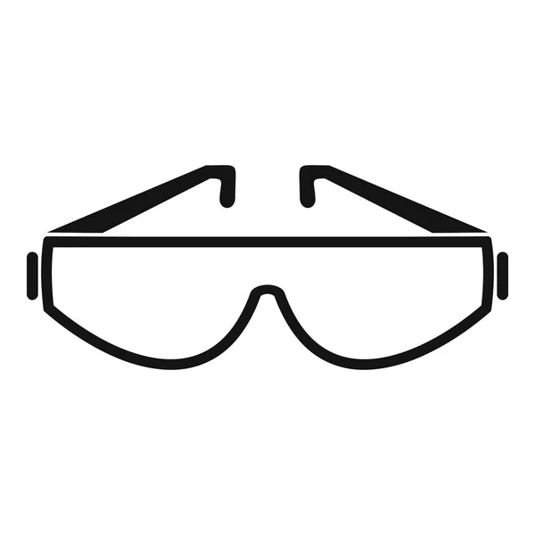 Icône de lunettes de sécurité, style simple — Image vectorielle