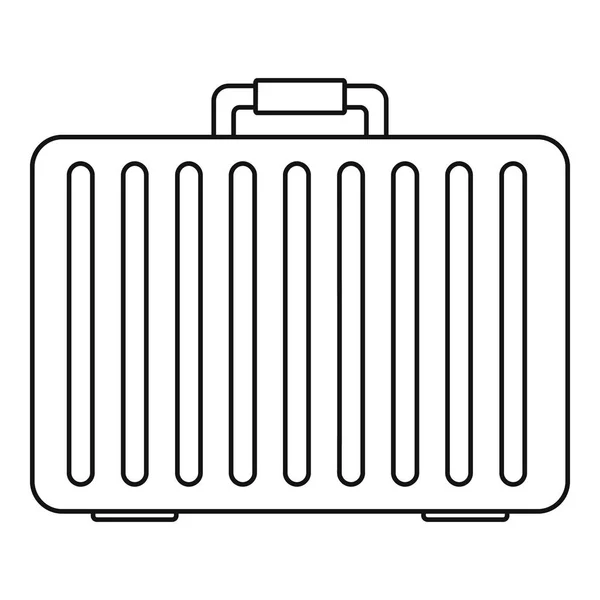 Handtaschen-Ikone aus Metall, Outline-Stil — Stockvektor