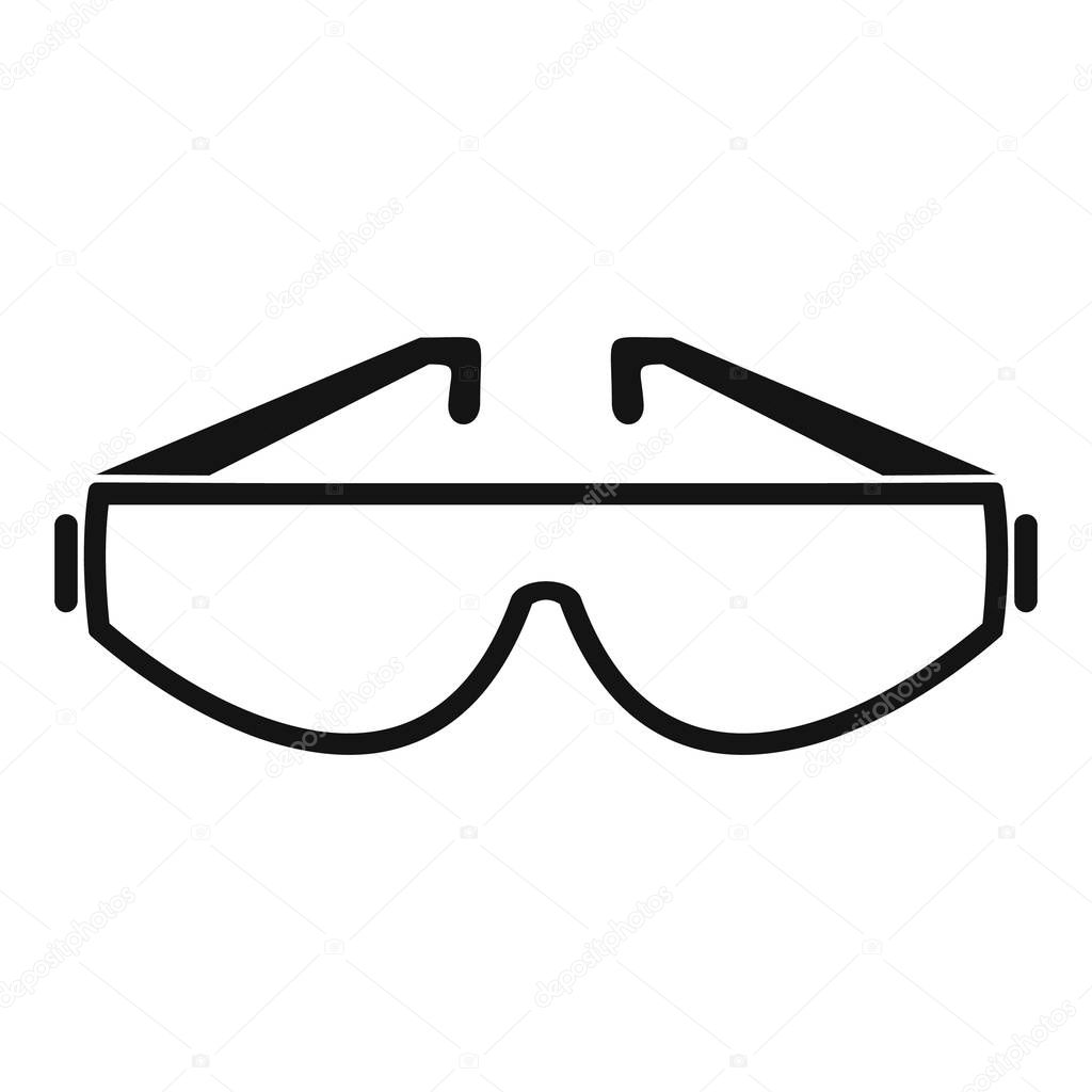 Safety glasses icon, simple style