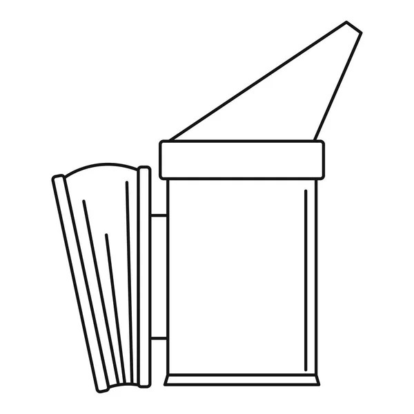 Icono de fumador de abejas, estilo de esquema — Archivo Imágenes Vectoriales