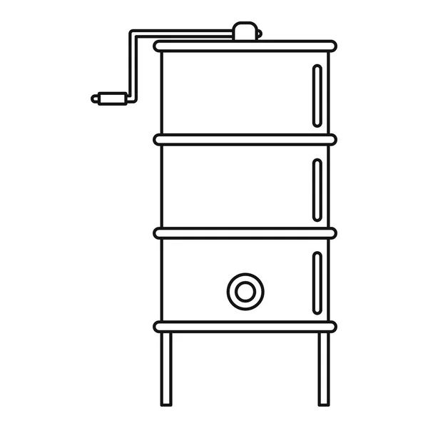 Icona centrifuga miele, stile contorno — Vettoriale Stock