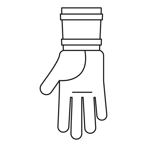 Значок фермерской перчатки, стиль контура — стоковый вектор