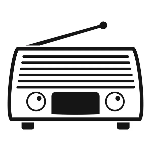 라디오 튜너 아이콘, 간단한 스타일 — 스톡 벡터