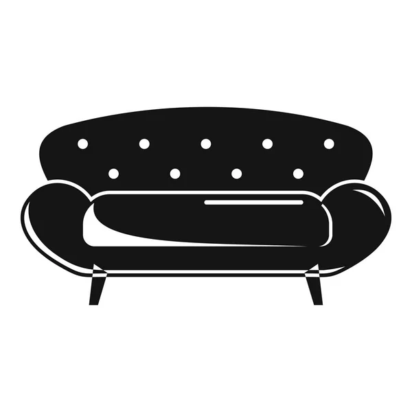 Old sofa icon, simple style — Stock Vector