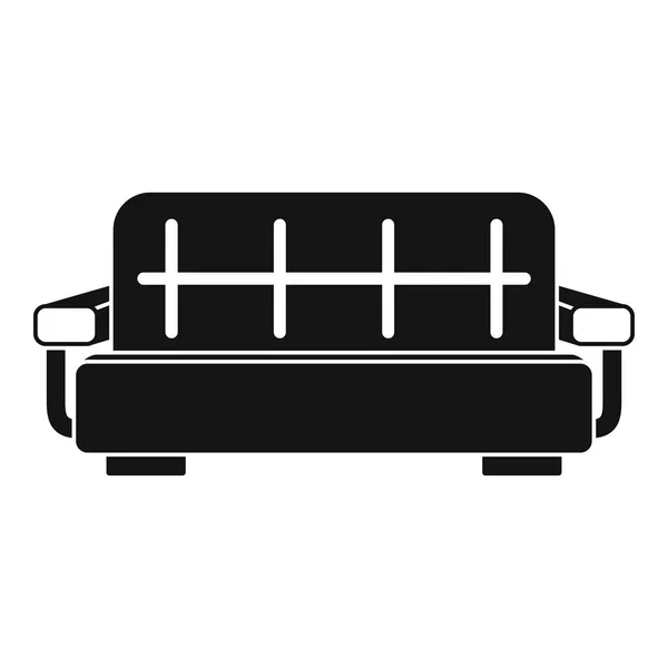 Icona del divano spogliato, stile semplice — Vettoriale Stock
