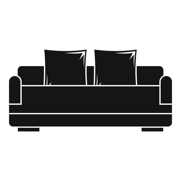 Расслабьтесь диван значок, простой стиль — стоковый вектор