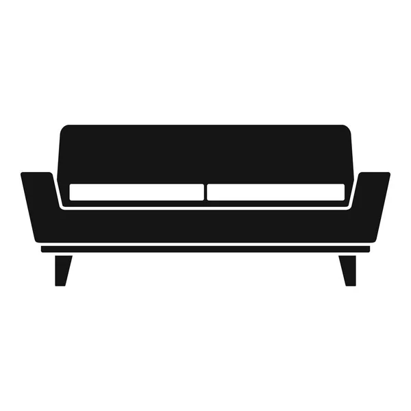 Soft sofa icon, simple style — Stock Vector