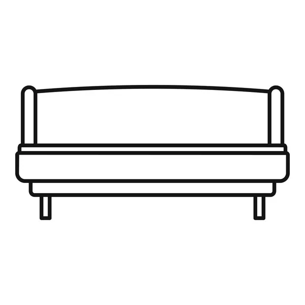 Sterke sofa pictogram, Kaderstijl — Stockvector