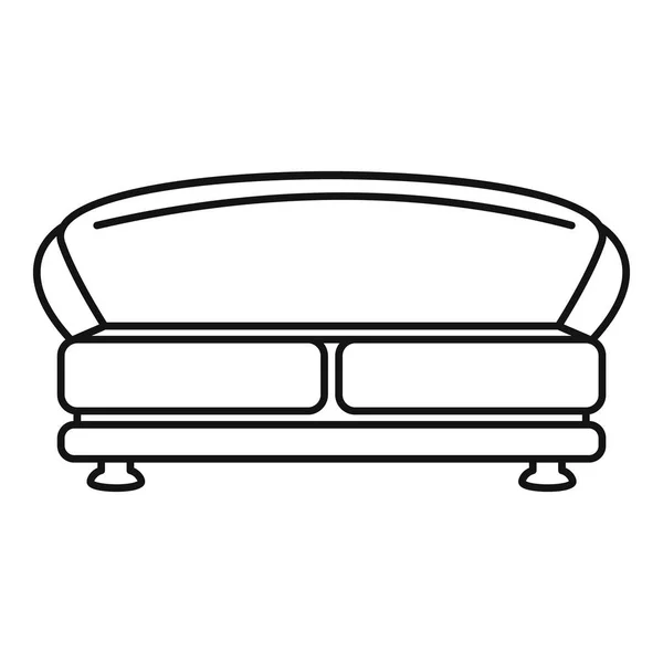 Icono de sofá oval, estilo de contorno — Vector de stock