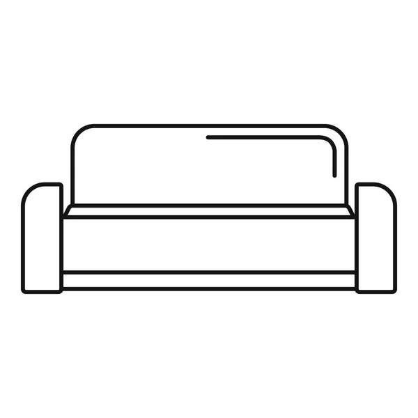 Icono de sofá bajo, estilo de esquema — Vector de stock