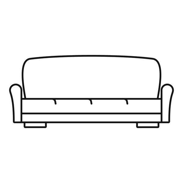 Иконка дивана, стиль контура — стоковый вектор