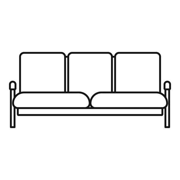 Ikon sofa retro, gaya garis luar - Stok Vektor