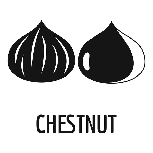 Chestnut icon, simple style — Stock Vector