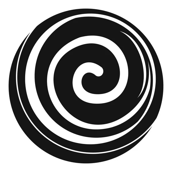 Spiralkuchen-Ikone, einfacher Stil — Stockvektor