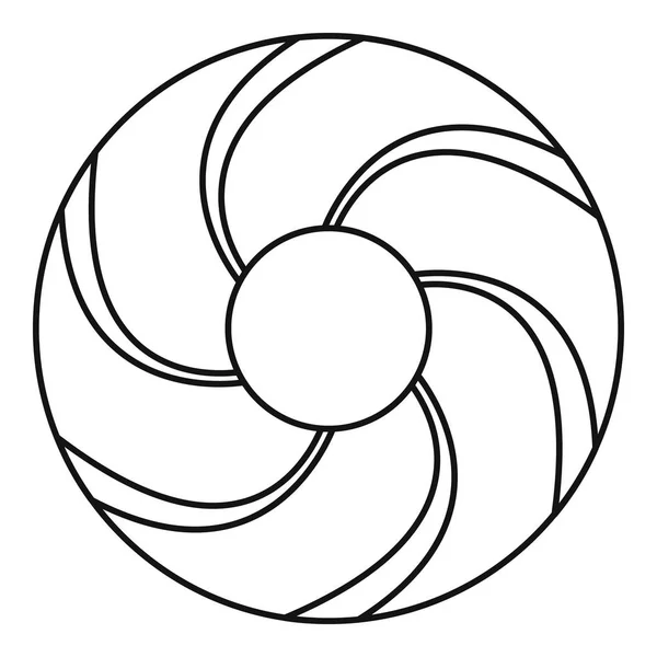 Icône de boulangerie Curl, style contour — Image vectorielle