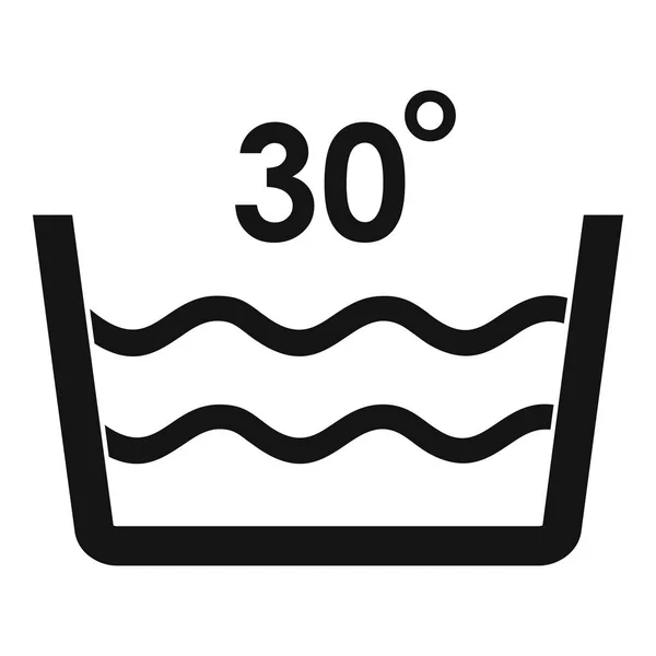 Tvätta i kallt vatten ikon, enkel stil — Stock vektor
