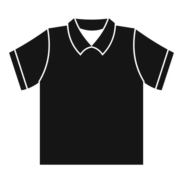 Чистая икона рубашки для поло, простой стиль — стоковый вектор