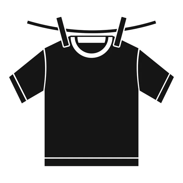Ξηρό εικονίδιο tshirt, απλό στυλ — Διανυσματικό Αρχείο