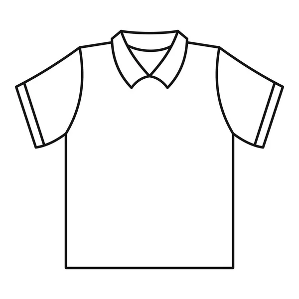 Temiz polo gömlek simgesini, anahat stili — Stok Vektör