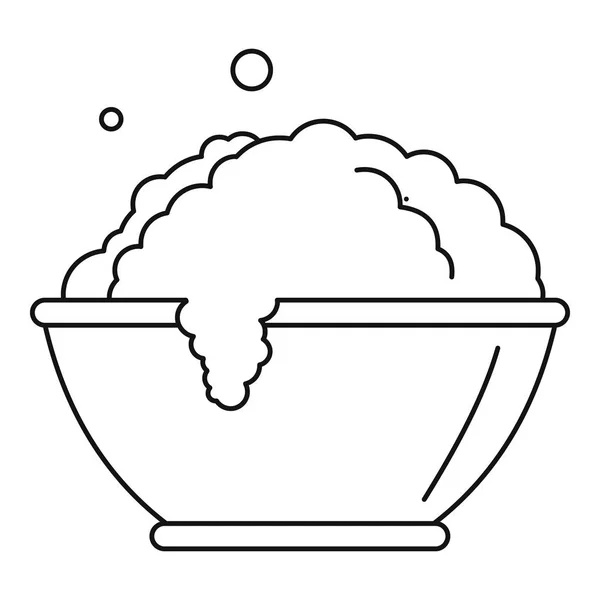 Buanderie icône bulle, style contour — Image vectorielle