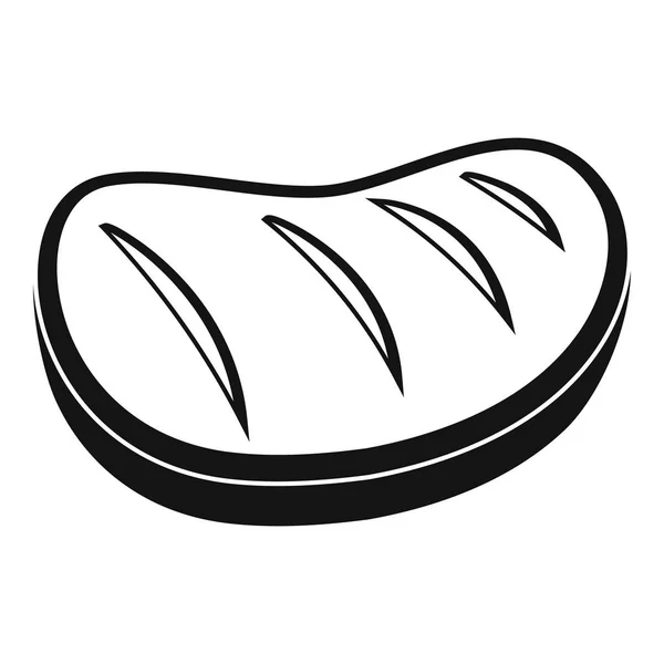 Μπριζόλα μαγειρεμένο εικονίδιο, απλό στυλ — Διανυσματικό Αρχείο