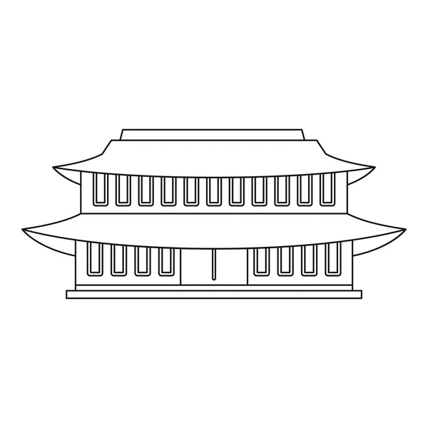 China ícone do templo, estilo esboço —  Vetores de Stock