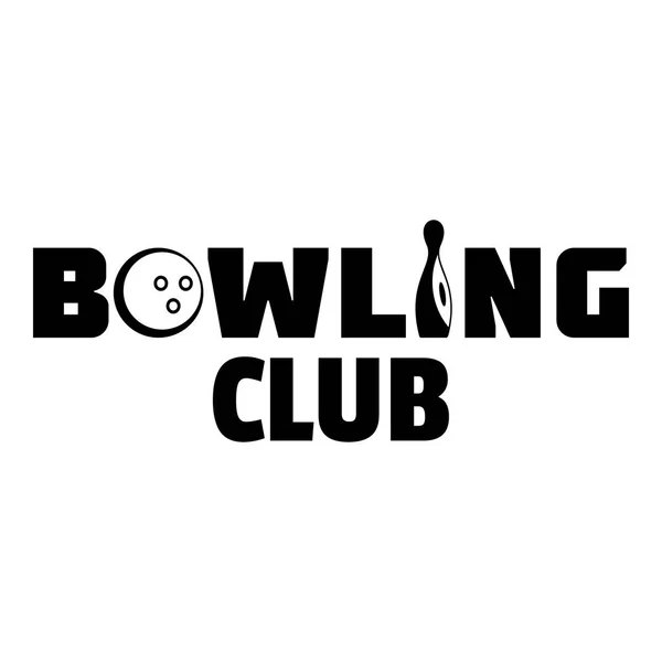 Bowling neues Vereinslogo, einfacher Stil — Stockvektor