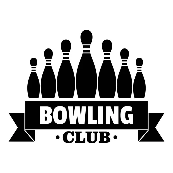 Band Bowlingclub-Logo, einfacher Stil — Stockvektor