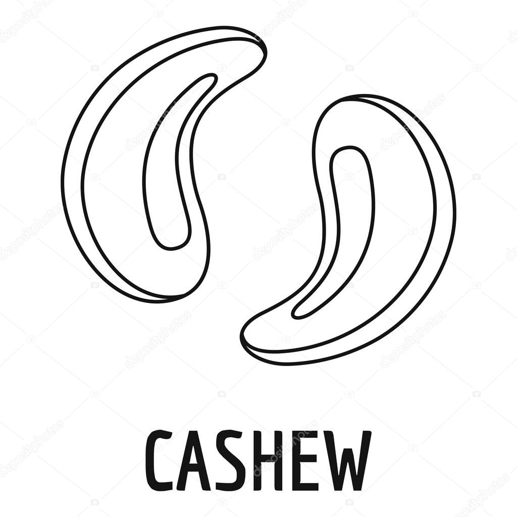 Cashew icon, outline style