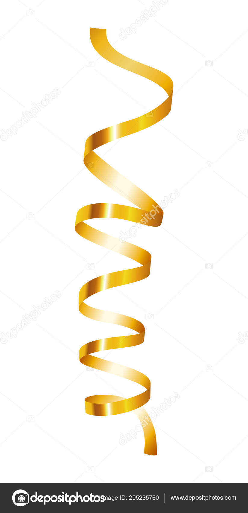 Download Gold Serpentine Ribbon Mockup Realistic Style Vector Image By C Anatolir Vector Stock 205235760