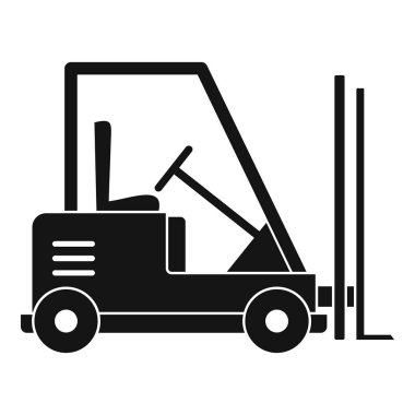 Forklift icon, simple style clipart