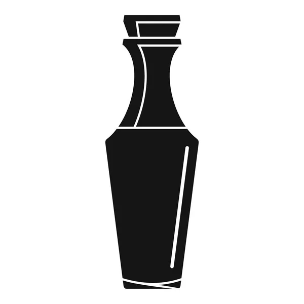 Glazen fles pictogram, eenvoudige stijl — Stockvector