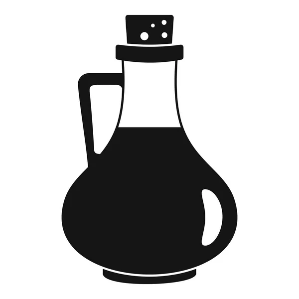 Italiensk olivolja flaska ikon, enkel stil — Stock vektor