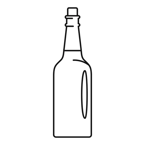 Icono de la botella de aceite de oliva fino, estilo de esquema — Archivo Imágenes Vectoriales