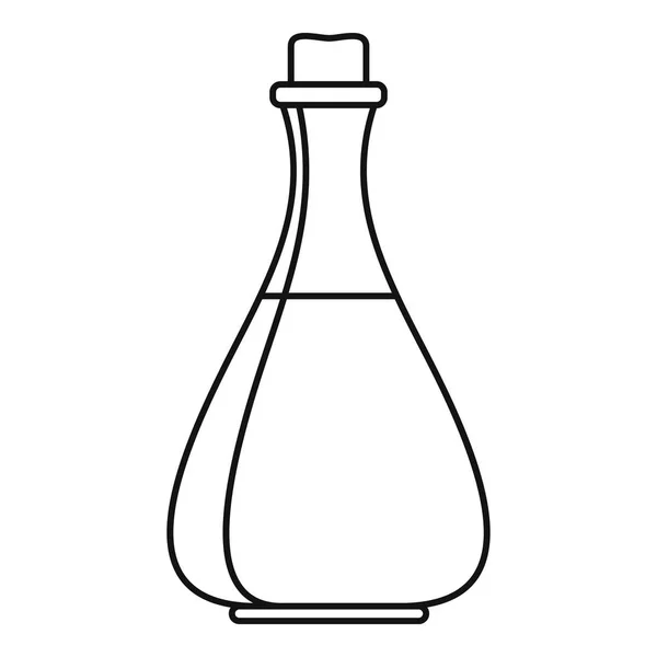 Icona Bottiglia Olio Oliva Illustrazione Schematica Dell Icona Vettoriale Della — Vettoriale Stock