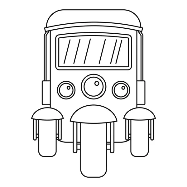 Icono de rickshaw automático, estilo de esquema — Vector de stock