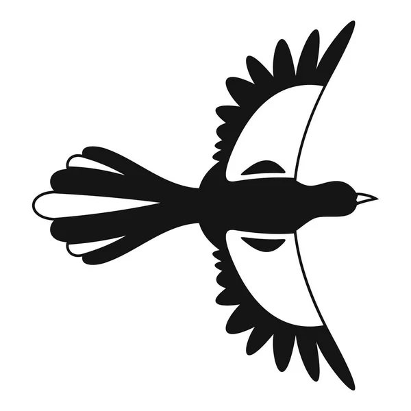 Icono de urraca mosca de aire, estilo simple — Vector de stock